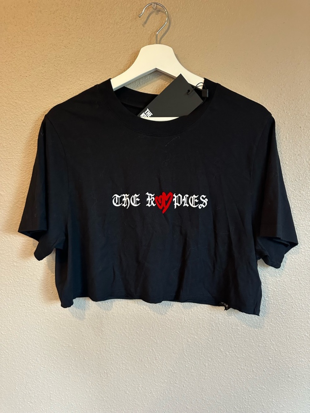 The Kooples twin hearts cropped shirt
